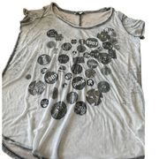 William Rast Stardust burnout t-shirt, size Medium