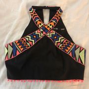 Embroidered Crop Top