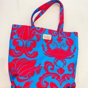 Lilly Pulitzer for Estée Lauder beach bag tote pink blue