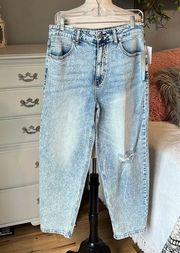 Jeans Tinseltown High Waist Loose Mom Wendover Wash Denim Womens 11 Waist 30