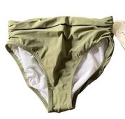 Olive Green Bikini Bottoms Profile by Gottex Size 8 NEW High Waisted Swimsuit