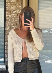 Vintage Front Tie Knit Sweater