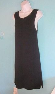 Eileen Fisher Size L Black Knit Tank Dress