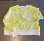 Abound Womens Green & White  Sweat‎ Shirt Cotton Long Sleeve Pullover Size Small