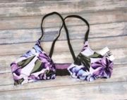 Mossimo Purple Floral Bikini Top