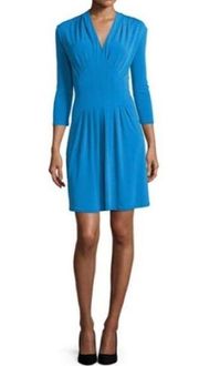 Catherine Malandrino Dress Midi Casual Blue 3/4 S