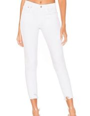 Agolde Sophie High Rise Skinny Crop White Jeans in Sanction Size 29