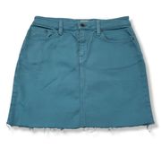 L.L. Bean Skirt Size 4 Womens Denim LL Bean Favorite Fit Jean Skirt Raw Hem Blue Mini Skirt Denim Skirt 