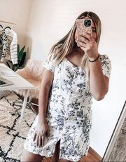 Derek heart floral button dress