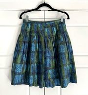 Talbots Watercolor Pleated Skirt, size 4P