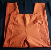 Girlfriend Collective Orange Compressive‎ Pocket 7/8 Leggings Women’s Large