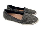 FitFlop Siren Glitter Stripe Espadrille Slip On Wedge Sandals Women's Size 6.5