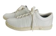 Classic White Leather Tennis Shoes