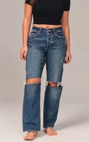 Tall 90s Low Rise Baggy Distressed Straight Jeans 12L/31L