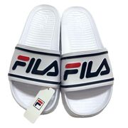 FILA Sleek Slide Sandals White Size 9 -NWT