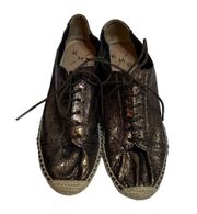 Anthropologie KMB Jorinda bronze espadrille sneakers Spain leather Sz 39