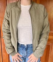 olive green bomber jacket