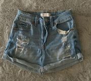 Light Blue Ripped Shorts Size S