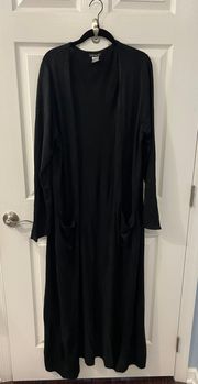 Size XL Long Black Duster For Tall