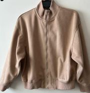 Zara beige suede jacket  size xs