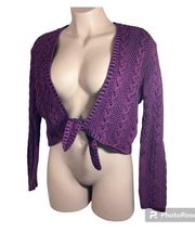 The Territory Ahead Purple Wrap Cardigan XL