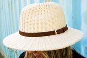 Altar’d State Fedora Hat Woven Knit w/Belt Hatband