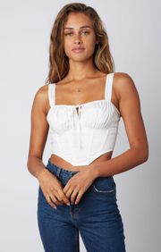 White Structured Corset Top