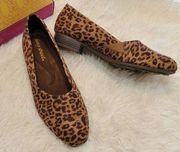 NWT NIB Easy Street Size 8.5 Super Suede Leopard Peace Comfort Heels