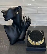 3 Piece Gold/Black Jewelry Set