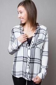 Rails Hunter Button Down in Charcoal Black White