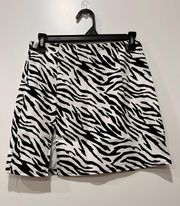 Zebra Print Mini Skirt