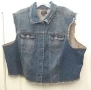 Ladies new look raw edge denim vest 3x