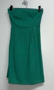 Old Navy Womens Strapless Dress Size 0 Green Linen Blend NEW
