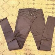 William Rast Black Cotton Stretch Skinny Jeans Size 25