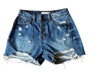 Nature Denim womens distressed cut off shorts