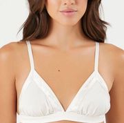 NWOT  white Satin Triangle Lingerie Bralette