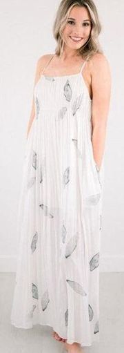 Grade & Gather White Spaghetti Strap Dress NWT Sz. S