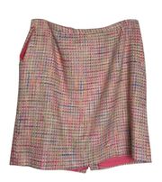 18  pink plaid secretary skirt