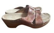 DANSKO Sunny Slide Slip On Wedge Leather Sandal size 40