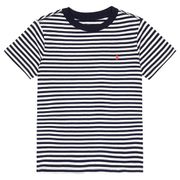 Polo  Ralph Lauren Womens Blue White Stripe T Shirt Short Sleeve Navy Nautical