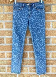 Rebecca Taylor Leopard Print Skinny Jeans size 4