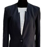 HELMET LANG BLACK CROPPED BLAZER SIZE 8 CLASSIC CROPPED COAT