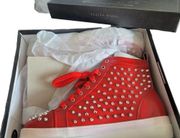 DOLLS KILL AZALEA WANG DEMON RED STUDDED CHUNKY SNEAKERS NEW IN BOX