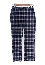 UNIF Pink Blue Dawson Plaid Pants