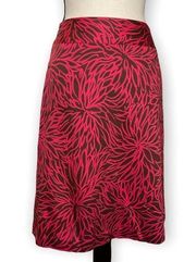 Milly Vintage Brown & Pink Skirt Size 6