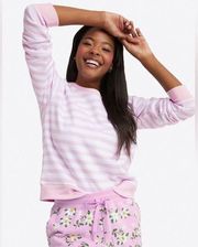 Draper James • Kelsea Sweatshirt in Pink Awning Stripe