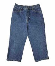Bill Blass Womens Easy Fit Capri Jeans Blue Size 6P High Rise