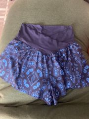 Offline Blue Crossover Flowy Shorts