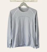 Lululemon Run Swiftly Tech Long Sleeve Stripe Top