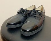 CLEARANCE! Black  Leather Oxford Flats Size 4.5 NWOT